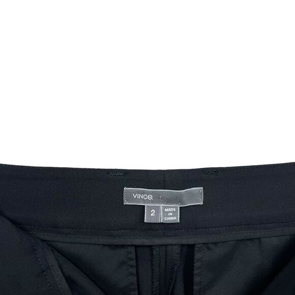 Vince Womens Dress Pants Wool Blend Slim Stretch Flat Front Zip Charcoal Size 2 - Picture 4 of 7